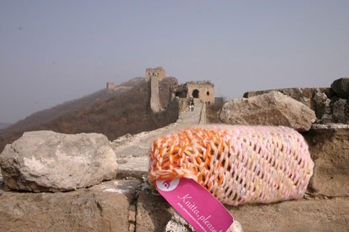 Knitta please on Great Wall of China