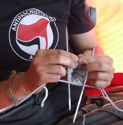 Knitting close up