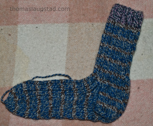 Striped hand knitted ragg socks