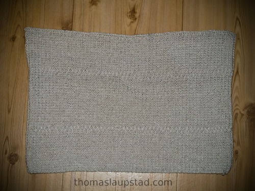 White hand towel knitted